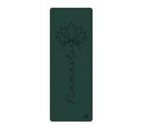 Lotus et Moi Yoga Mat Thick 4.5mm, Natural Rubber and PU Non Slip Yoga Mats with Strap Women, Exercise Mat for Yoga, Professional Pilates, Home Workout, Gym Mat Fitness, Namaste Yoga Mat (Dark Green)
