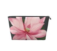 Lotus Flower 1 Printed Travel Cosmetic Bags with Silver Zipper Makeup Organizer Cosmetic Case Toiletry Bag for Women Mom Girls