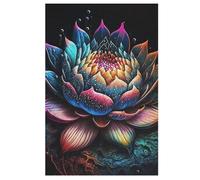 Lotus Flower 1000 Piece Jigsaw Puzzles for Adults Wooden Puzzle Challenging Game Family for Gifts （78×53cm）
