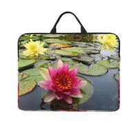 Lotus Flower 14 Inch Printed Laptop Sleeve, 600d Oxford-Cloth Shockproof Laptop Case With Thickened Pearl Cotton,Waterproof Portable Laptop Handbag Cover