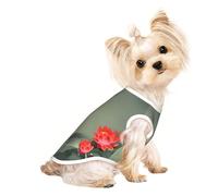 Lotus Flower and Dragonfly print Dog Shirts for Small Dogs Stretchy T-Shirts Lightweight Tank Top Sleeveless Striped Vest