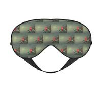 Lotus Flower and Dragonfly Printing Soft Dual-Use Sleep Blocks Light Efficiently Blackout Eye Mask for Sleeping