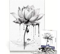 Lotus Flower Buddhism 1000 Piece Jigsaw Puzzles for Adults Recall Boost Smooth Thick Real Challenge Wall Accent (38x52cm)