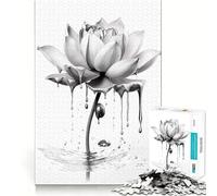 Lotus Flower Buddhism 1000 Piece Jigsaw Puzzles for Adults Recall Boost Smooth Thick Real Challenge Wall Accent (38x52cm)