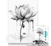 Lotus Flower Buddhism Jigsaw 1000 Pieces for Adults Relax Game Stress Relief Fun Challenge Premium Gift (38x26cm)