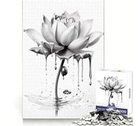 Lotus Flower Buddhism Jigsaw 1000 Pieces for Adults Relax Game Stress Relief Fun Challenge Premium Gift (38x26cm)