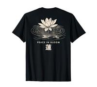 Lotus Flower Japanese Kanji Nature lover (ART BACK) T-Shirt
