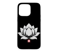 Lotus Flower Kanji Japanese Minimal Art Case for iPhone 15 Pro Max