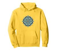 lotus flower Mandala Yellow Pullover Hoodie