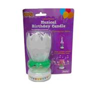 Lotus Flower Musical Birthday Candle Assorted Colours
