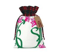 Lotus Flower Namaste Printed drawstring gift bags color-blocked drawstring gift bags suitable for birthdays candy party decorations
