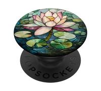 Lotus Flower On Water Round Artwork PopSockets Adhesive PopGrip