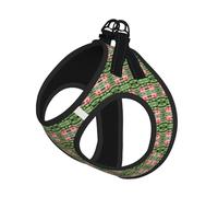 Lotus Flower Print Step in Dog Harness and Leash Set,Adjustable Reflective Harness for Small Dogs Cats
