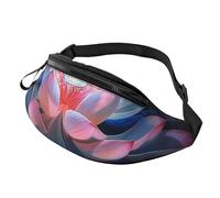 Lotus Flower Printed Chest Pack Waist Bag for Men Women Running Belt Bag Fanny Packs Chest Bags Travel Hiking Daypack