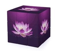 Lotus Flower Purple Magic Cube,The Original 3x3 Cube,Speed Cube Problem-Solving Brain Teaser,Easy Turning Sensory Puzzle Toy,Sensory Stress Relief Form Fidget Toys