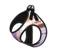 Lotus Flower Purple Print Adjustable Reflective Harness Leash Set For Cats, Dogs And Small Pets, Soft Breathable Mesh Walking Vest With Escape-Proof Lead