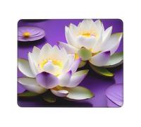 Lotus Flower Purple Print Enhanced Control Mouse Pad with Lock Stitch Edge Large Thick Non-Slip Desk Mat for Office Task