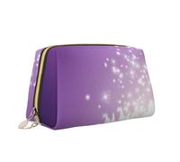 Lotus Flower Purple Print Makeup Bag Portable Versatile Toiletry Bag Large Capacity Cosmetic Bag for Women