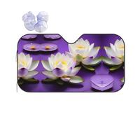 Lotus Flower Purple Print Printing Windshield Sun Shade Foldable Car Sunshades Reflect Sun Heat Protect Your Car,Standard Size