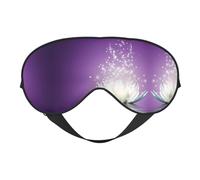 Lotus Flower Purple Print Soft Eye Mask â€“ Elastic Nighttime Shade, Light-Proof Blindfolds for Plane, Yoga, Travel