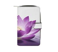 Lotus Flower Purple2 Wallet Multifunctional Wallets for Men Compact Wallet Purse Passport Bag