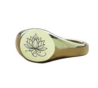 lotus flower ring in round shape | 925 sterling silver gold plated | gift jewelry,vintage style signet ring's hypoallergenic handmade jewellery|LK_PDR_01601_6