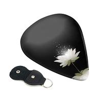 Lotus Flower Set Of 6 Guitar Plectrums For Acoustic Guitar, Electric Guitar, Bass, Ukulele - Thin, Medium And Thick.