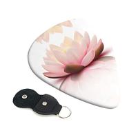 Lotus Flower Set Of 6 Guitar Plectrums For Acoustic Guitar, Electric Guitar, Bass, Ukulele - Thin, Medium And Thick.