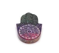Lotus Flower Soapstone Hamsa Incense Holder - Elegant & Secure Design