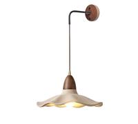 Lotus Flower Wall Sconce Indoor Concrete Mid Century Modern Wall Light Gray Cement Farmhouse Rustic Vintage Industrial Wall Mounted Lamp for Bedroom Bedside Living Room Bathroom Porch