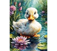 Lotus Flowers Animals Duck 500 Piece Jigsaw Puzzle for Adults, Creativity, Challenging and Difficult Puzzle, Brain Teaser Puzzles for Adults 500 Pieces for The Whole for Women, Men