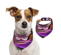 Lotus Flowers in The Room Pet Scarf Dog Bandanas Spring Summer Soft Cotton Puppy Scarfs Adjustable Accessories for Small Medium Large Girl Boy Pup Medium