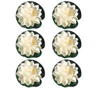Lotus Flowers Lotus Flower Decor, 6PCS Artificial Floating Flowers, 3.9'' Realistic Water Lily for Garden Pond Aquarium Wedding Decor