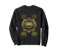 Lotus Flowers Mandala Style Vintage Floral Ornament Sweatshirt