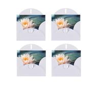 Lotus Flowers Printed Greeting Cards - Blank Greeting Cards For Thank You Holiday Gifts Greeting Cards Birthday Cards For Kids Special Dates Memorial Cards
