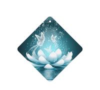 Lotus Flowers Printing 10 Pcs Car Air Fresheners Cards For Scented Hanging Sheets For Bathroom With Rope