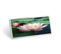 Lotus Flowers Stainless Steel Name Plate with Pin,Durable Personalized Name Tags,Name Badge for Business Work Lable Sign 1.4 * 2.8 in