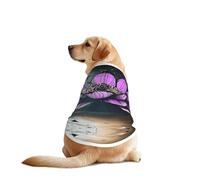 Lotus Flowers, Urban Ruins Dog Shirt Vest Dog Clothes- Breathable Cooling for Big Dogs, Sun Protection Comfort Wear for Golden Retriever, Husky, Alaska Outdoor Activities XX-Large