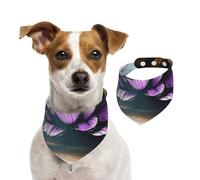 Lotus Flowers, Urban Ruins Pet Scarf Dog Bandanas Spring Summer Soft Cotton Puppy Scarfs Adjustable Accessories for Small Medium Large Girl Boy Pup Large