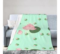 Lotus Flowers Waiting to Bloom 50"x40" Fleece Blanket, Full Size, Super Soft, Suitable for Bed, Sofa, Camping, All Seasons