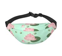 Lotus flowers waiting to bloom Boys Crossbody Waist Bag, Large Travel Fashion Waist Bag for Sports, Running, Cycling, Traveling, Fishing