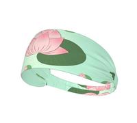 Lotus Flowers Waiting to Bloom Elastic Exercise Headband, Fitness Exercise Yoga Cycling Headband, Outdoor Sports Elastic Sweat-Absorbing Headband,