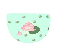 Lotus flowers waiting to bloom Flannel Half Moon Door Mat For Indoors