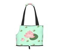 Lotus Flowers Waiting to Bloom Printed Portable pet Shoulder Bag, Suitable for Small Dogs and Cats, Shopping and Travel Dual-Purpose Bag