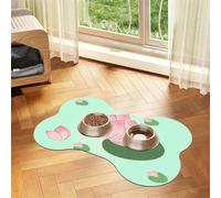 Lotus flowers waiting to bloom Prints Bone-shaped pet meal mat | Absorbent, non-slip, durable, and easy-to-clean pet feeding mat