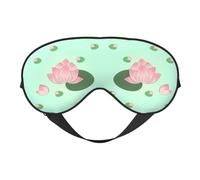 Lotus Flowers Waiting to Bloom Prints Double-Sided Eye Mask Adjustable Design Light-Blocking and Breathable Suitable for Rest and Travel.