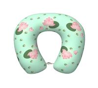 Lotus Flowers Waiting to Bloom U-Shaped Pillow, Comfortable and Portable, Suitable for Office, Travel, Rest, and Relieve Neck Pressure