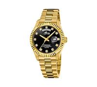 Lotus Freedom Day/Date Quartz (41.5mm) Black Dial/Gold-Tone Stainless Steel Bracelet L18857/7