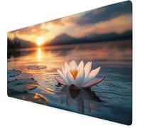 Lotus Gaming Mouse Pad Sunset Large Mouse Mat Comfortable Mousepad with Smooth Cloth Surface, Textured Wear Resistant, Improved Precision and Speed, Mousemat 1000x500x3mm, Desk Accessories K7-428