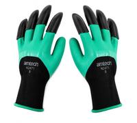 Lotus Gardening Gloves with Claws, Large Size 9, Black & Green Garden Work Gloves with PVC Claws for Weeding & Planting, lot-N2471
